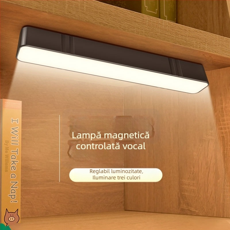 Lampă de veghe cu comandă vocală AI pentru dormitor și lectură, potrivită pentru copii și camere de cămin