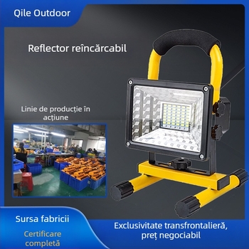 LED exterior pentru șantiere, iluminare de urgență și camping — lampă portabilă cu încărcare USB