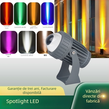 Proiector LED pentru iluminat exterior, 10W, IP65, carcasă din aluminiu, 6000K, unghi fascicul 120°