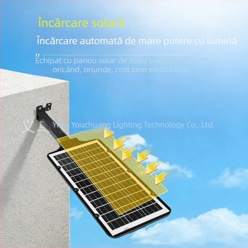 Lampa LED solară pentru stradă, exterior, impermeabilă, cu senzor de mișcare