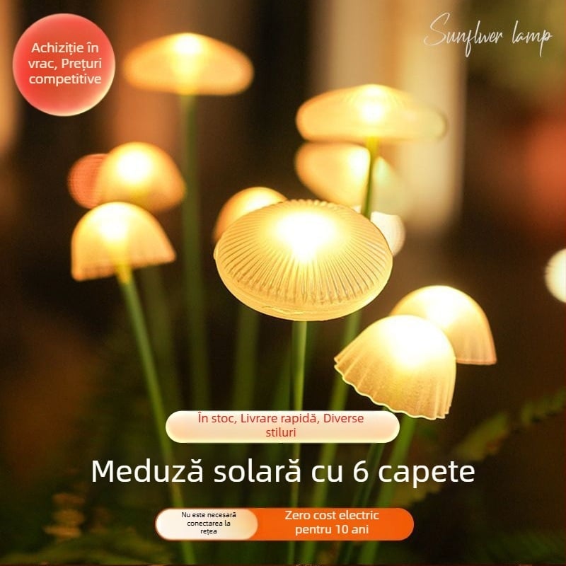 Lampă solară LED în formă de meduză pentru curte și grădină, iluminat decorativ pentru gazon