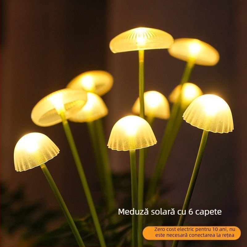 Lampă solară LED în formă de meduză pentru curte și grădină, iluminat decorativ pentru gazon