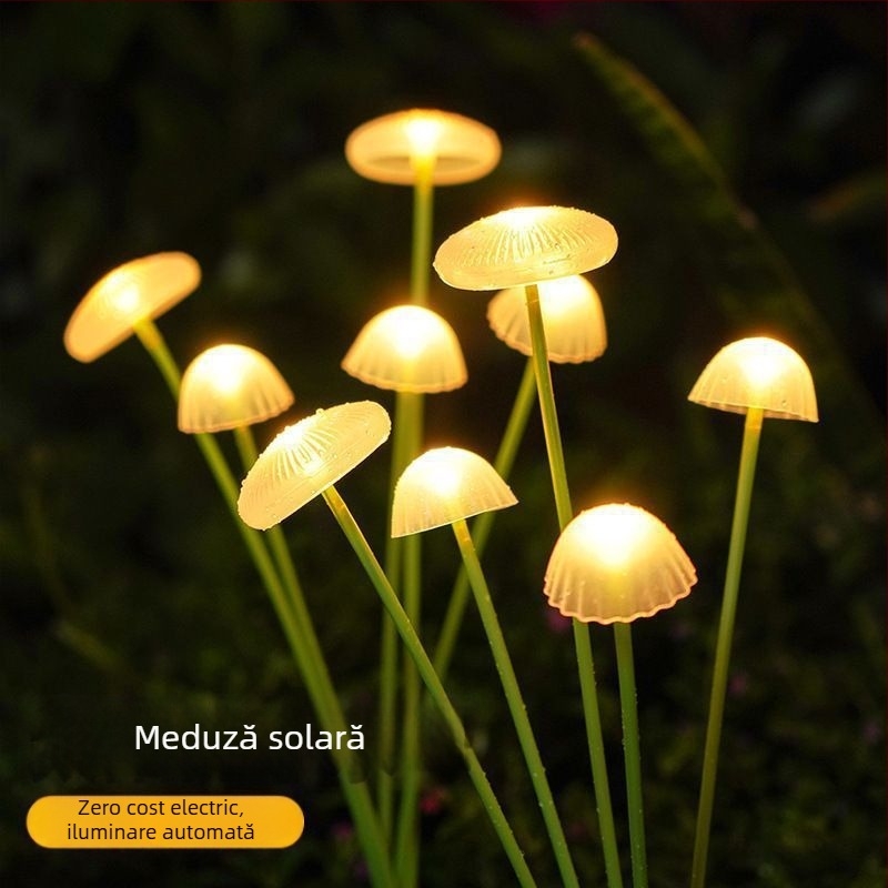 Lampă solară LED în formă de meduză pentru curte și grădină, iluminat decorativ pentru gazon