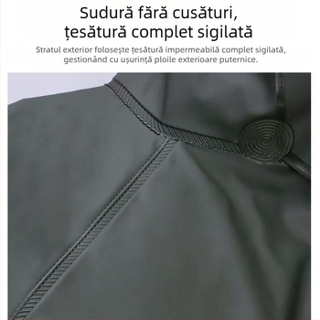 Pelerină lungă din material tricotat impermeabil, unisex, pentru drumeții în aer liber