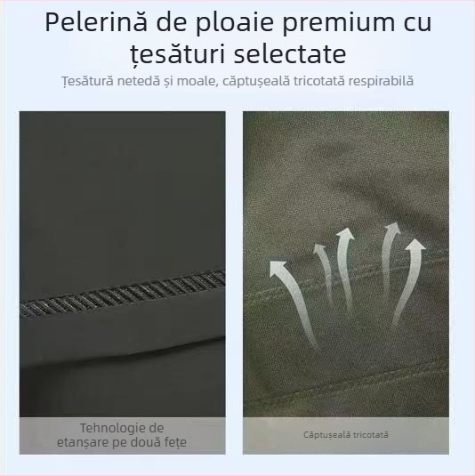 Pelerină lungă din material tricotat impermeabil, unisex, pentru drumeții în aer liber
