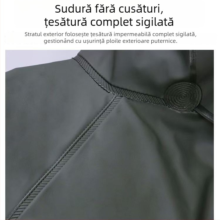 Pelerină lungă din material tricotat impermeabil, unisex, pentru drumeții în aer liber