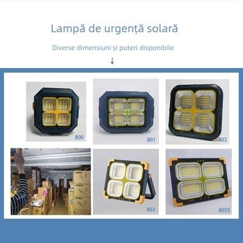 Xuanyou Proiector LED Solar pentru grădină și spații exterioare, iluminare de urgență și camping, IP66