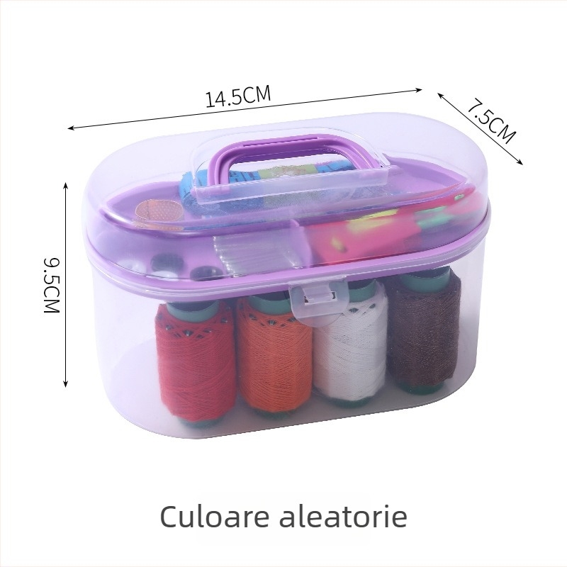Kit de cusut pentru uz casnic, 10 piese, cutie de cusut portabilă și unelte pentru cusut manual