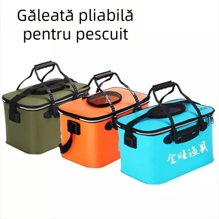Găleată pentru pești vii, camping și montaj auto, recipient portabil pentru pești
