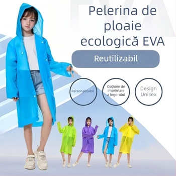 Pelerină de ploaie EVA pentru copii, într-o singură bucată, îngroșată și extinsă, pentru 3–6 ani