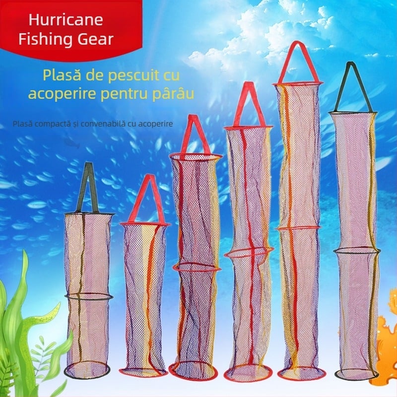 Protector colorat pentru pești, de mărime palmă, plasă pliabilă și portabilă, mini plasă de pescuit