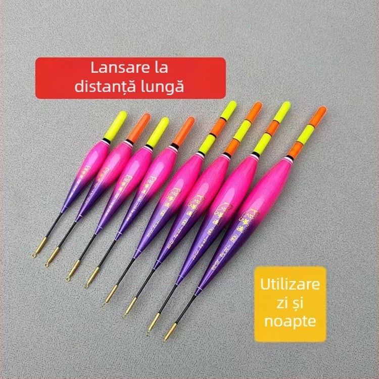 Plută nano pentru pescuit la stâncă, plută luminoasă, aruncare lungă, abdomen mare, design vertical