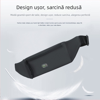 Geantă de talie pentru bărbați, elegantă și versatilă, din nailon, crossbody, pentru sport și călătorii, cu capacitate mare
