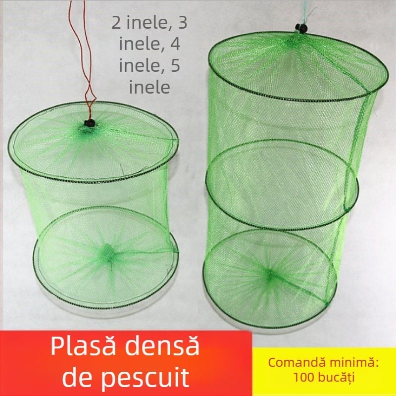 Sac din nylon cu plasă fină pentru protecția peștilor și creveților, plasă pliabilă pentru uscare și creștere a creveților