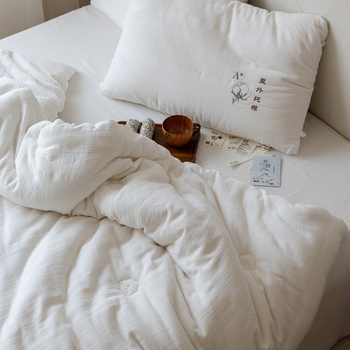 Cuvertură de pat din bumbac, dublu strat, țesătură jacquard, 100% bumbac pe ambele părți, pentru primăvară și toamnă