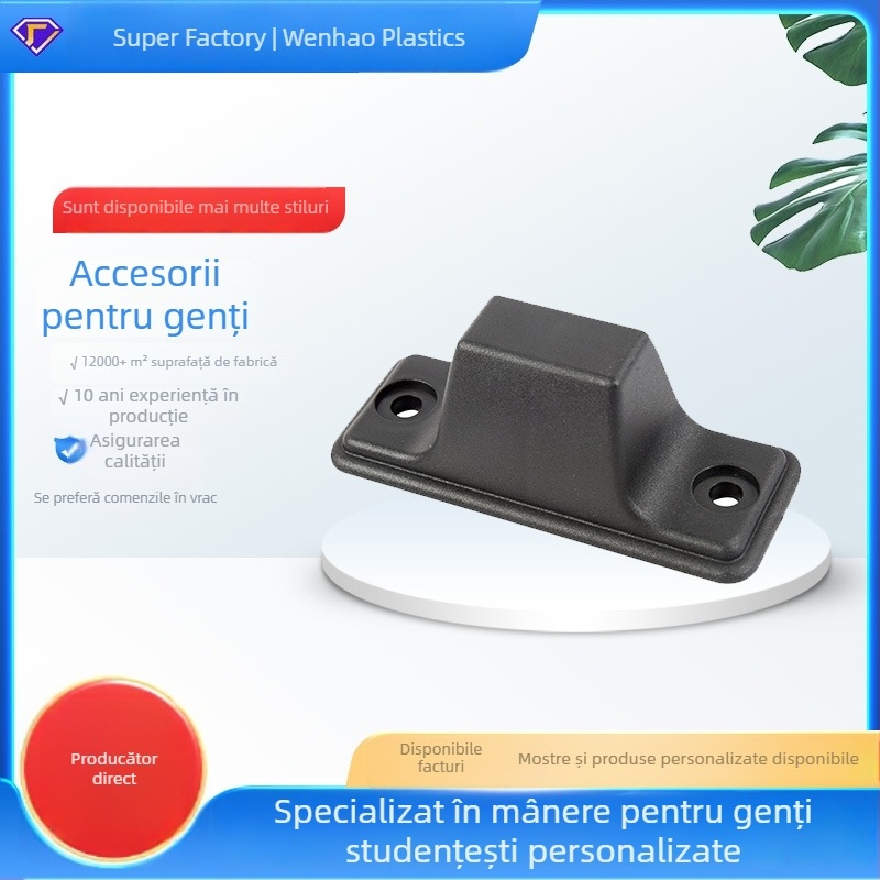 Set de picioare pentru accesorii de bagaje: picioare frontale din plastic și baze de susținere pentru valize