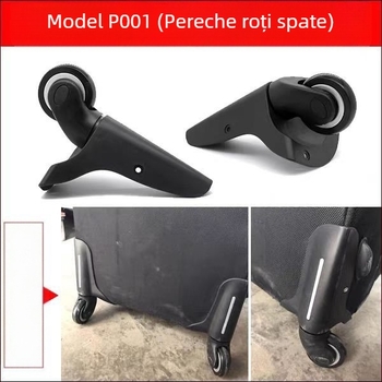 Roți pentru bagaje cu decorațiuni din țesătură, roți universale, rezistente la uzură și la frig
