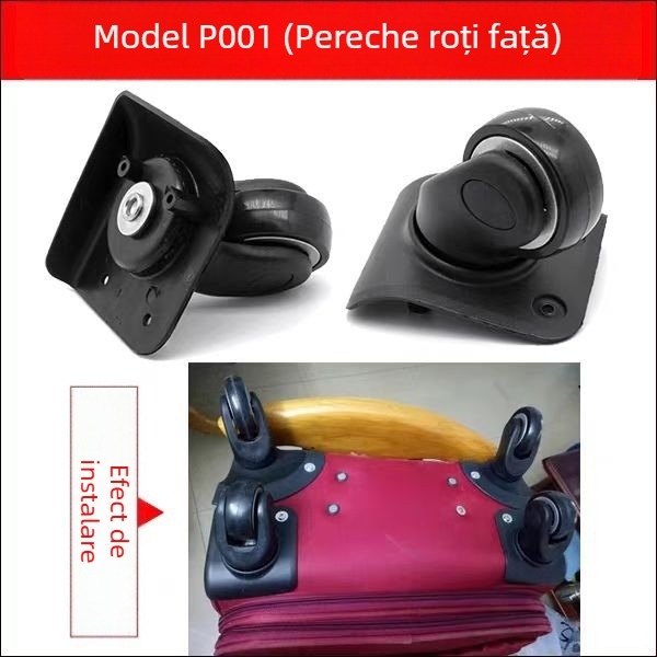 Roți pentru bagaje cu decorațiuni din țesătură, roți universale, rezistente la uzură și la frig