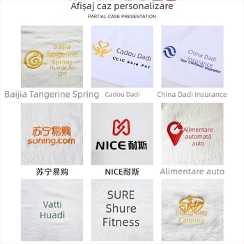 Set din bumbac 100% pentru hoteluri și pensiuni – prosoape de baie albe, GSM 500, rezistență la scămoșare, posibil broderie a logo-ului