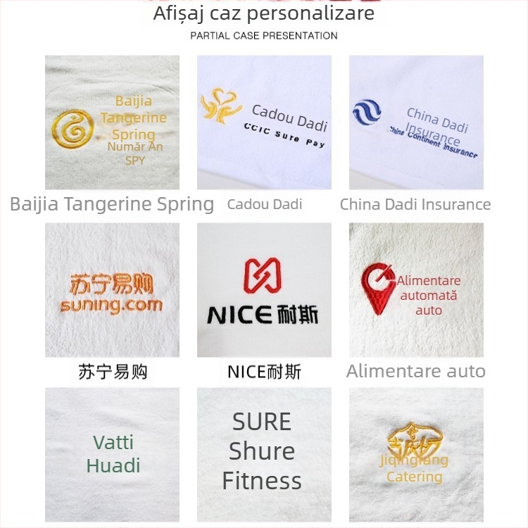 Set din bumbac 100% pentru hoteluri și pensiuni – prosoape de baie albe, GSM 500, rezistență la scămoșare, posibil broderie a logo-ului