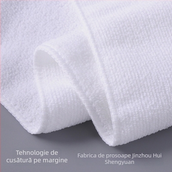 Prosop hotel din microfibră de poliester, 30x70 cm, 300 g/m², absorbant, cu logo tipărit