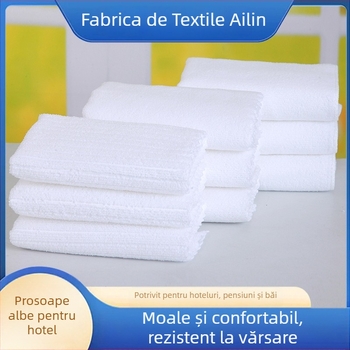 Prosoape albe din microfibră pentru hoteluri, saloane de înfrumusețare, frizerii și facilități sportive, uscare rapidă și absorbție ridicată