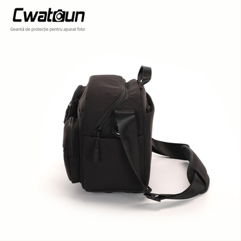 Geantă pentru cameră cu o curea de umăr, rezistentă la zgârieturi și murdărie, spațiu de depozitare multifuncțional, stil casual crossbody