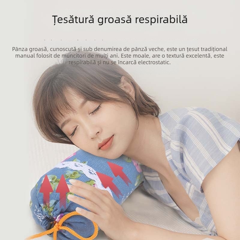 Pernă cervicală cu pelin pentru uz casnic, susținerea gâtului, formă rotundă, diverse stiluri