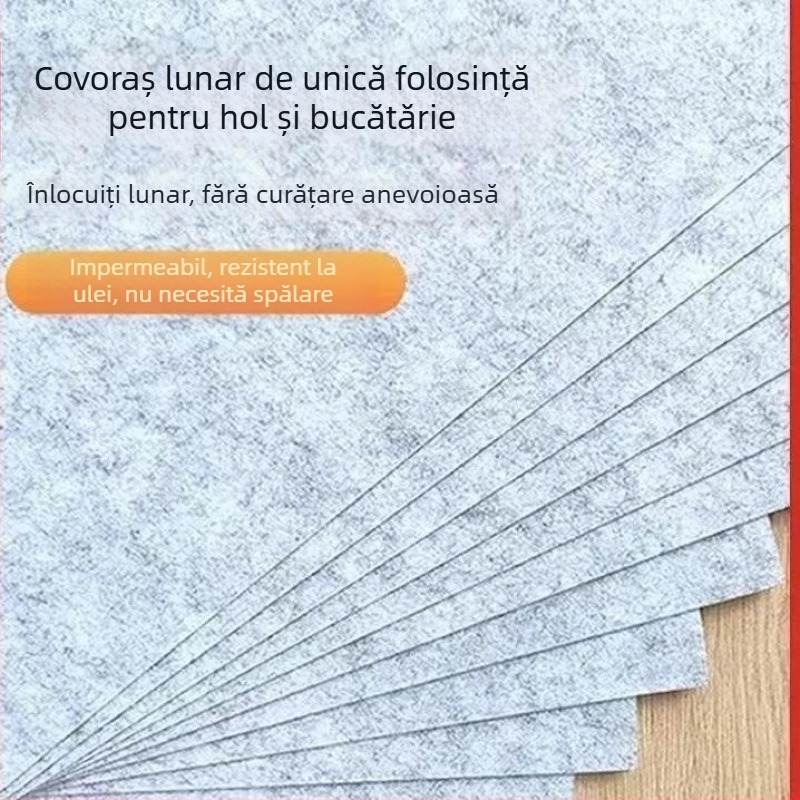 Covoraș de podea de bucătărie, de unică folosință, absoarbe apa și uleiul, anti-alunecare, nu necesită spălare, poate fi conectat pentru o suprafață mai mare, potrivit pentru intrarea în baie.
