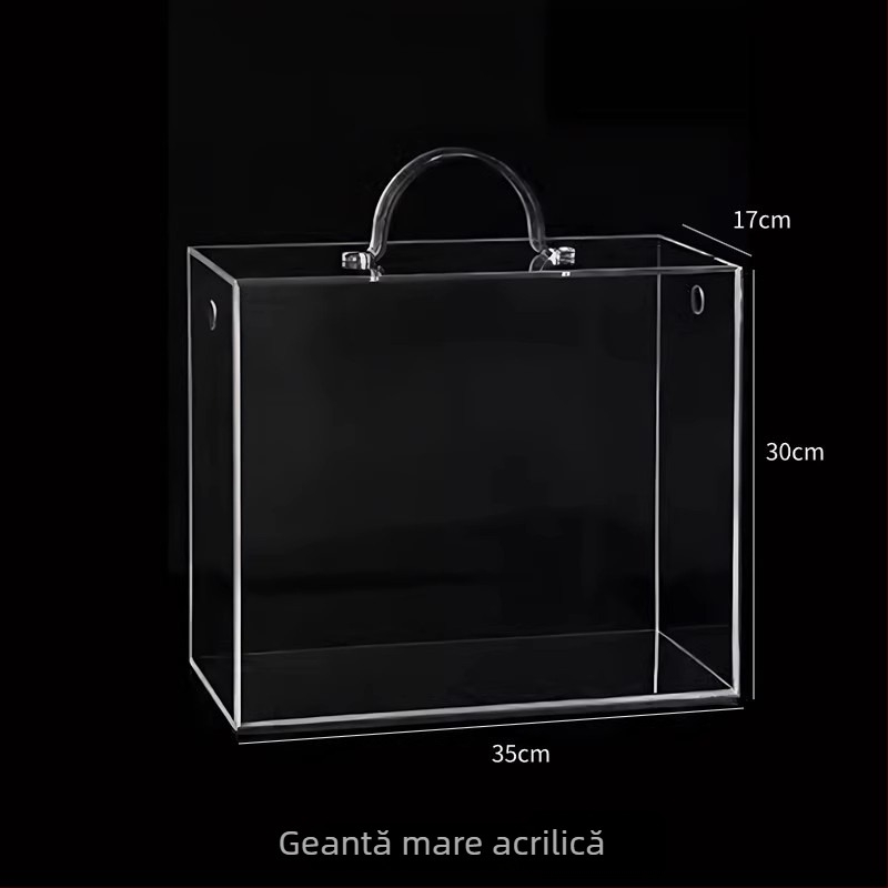 Cutie pătrată din acril transparent pentru flori și fructe – vitrină de lux pentru buchete și flori păstrate