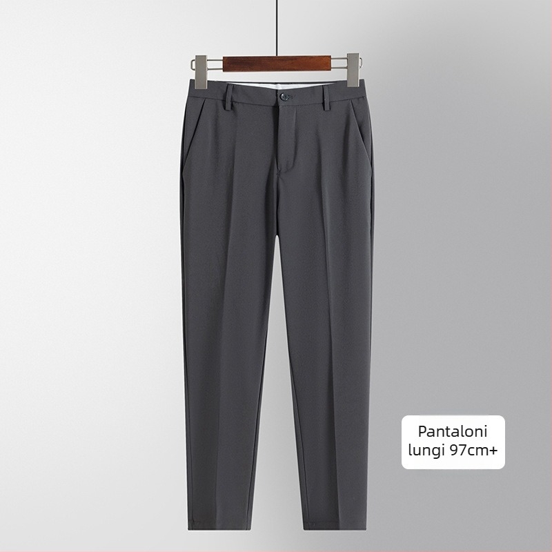 Pantaloni pentru bărbați, stil coreean, croială dreaptă, pentru primăvară-toamnă, casual, lungime 9/10, pentru tineri