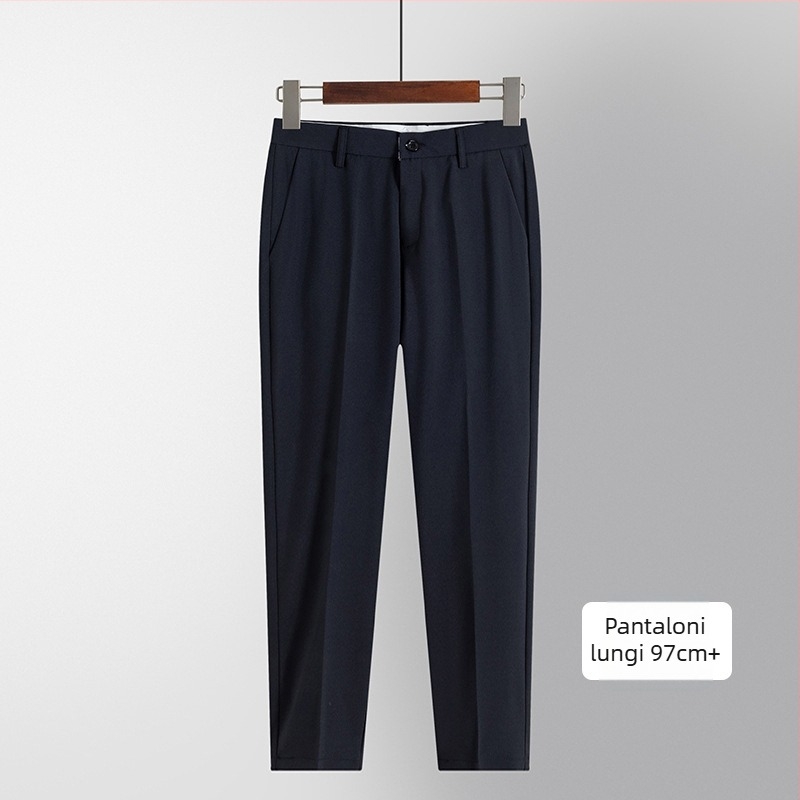 Pantaloni pentru bărbați, stil coreean, croială dreaptă, pentru primăvară-toamnă, casual, lungime 9/10, pentru tineri