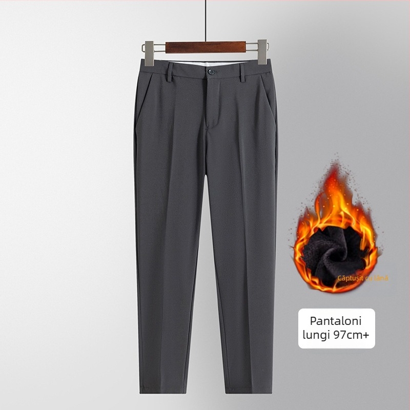 Pantaloni pentru bărbați, stil coreean, croială dreaptă, pentru primăvară-toamnă, casual, lungime 9/10, pentru tineri