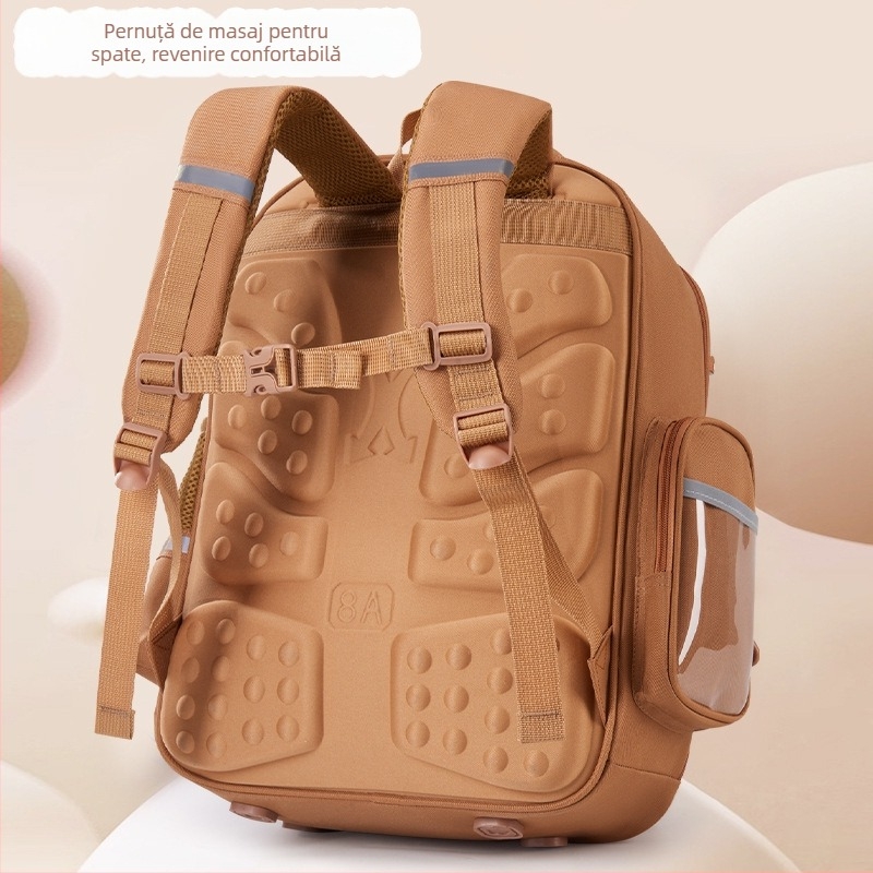 Rucsac Huacheng cu capybara pentru copii – drăguț și jucăuș, pentru învățământul primar, clasele 1–6, ultraușor, impermeabil, material Oxford, bretele cu aer
