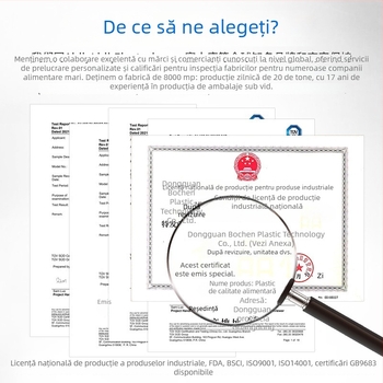 Bochen Saci vid pentru alimente cu valve texturate, pentru păstrarea prospețimii și refrigerare, protecție împotriva prafului și umezelii