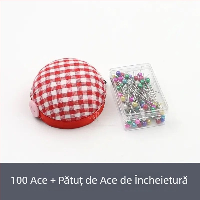 Acele de cusut cu capete mari, perle colorate pentru poziționare și modelare a hainelor