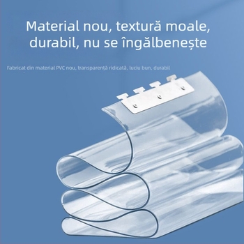 Draperie transparentă pentru ușă din PVC, protecție împotriva vântului pe tot timpul anului și separator pentru aer condiționat — perdea moale pentru uși de casă și comerciale
