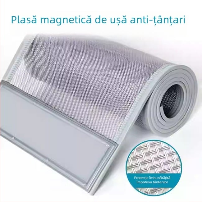 Perdea de ușă anti-țânțari cu bandă magnetică, model nou 2026, pentru uz casnic de înaltă calitate și uz comercial, separator de spațiu