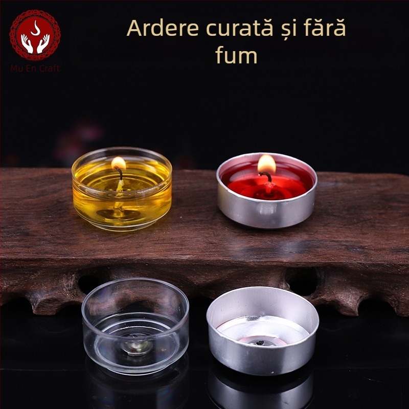 Perle de lumânare cu ghee vegetal, lotus, 28 buc., colorate, durată de ardere 4 ore
