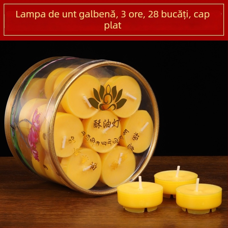 Perle de lumânare cu ghee vegetal, lotus, 28 buc., colorate, durată de ardere 4 ore