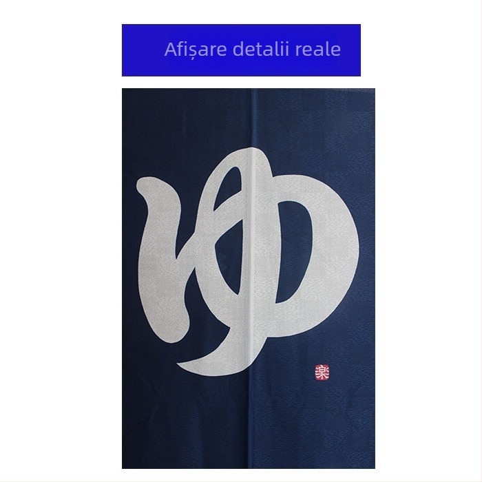 Draperie pentru ușă din material, în stil japonez, cu imprimare de pisică în motiv onsen