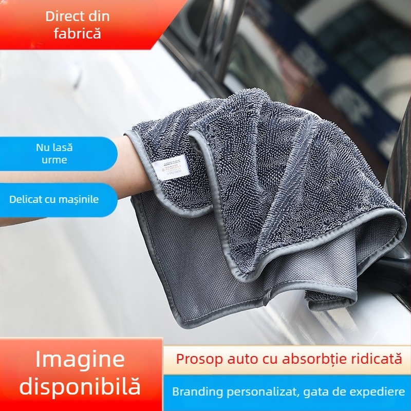 Prosop absorbant îngroșat pentru autovehicul, multifuncțional, pentru curățare și absorbția apei, utilizare casnică și auto
