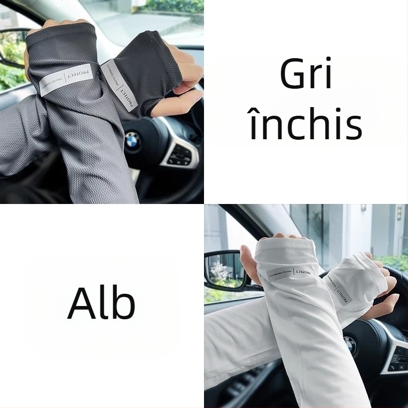Manșete UV din Ice Silk, ușoare, croială relaxată, unisex, Plus Size, pentru condus
