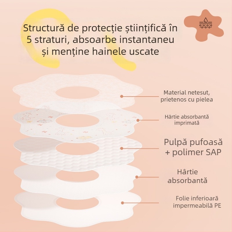 Kaili Bib de unică folosință pentru bebeluși, impermeabil, anti-salivă, ambalaj individual