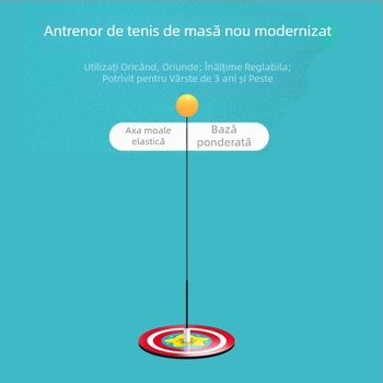 Antrenor de tenis de masă cu ax flexibil pentru copii – utilizare în interior, anti-miopie