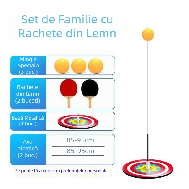 Antrenor de tenis de masă cu ax flexibil pentru copii – utilizare în interior, anti-miopie