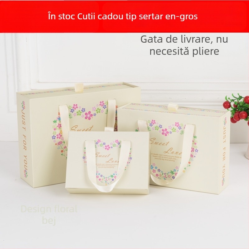 Cutie cadou cu prosoape, produse de machiaj, parfum, îngrijire a pielii, lenjerie de toamnă, șosete și bijuterii
