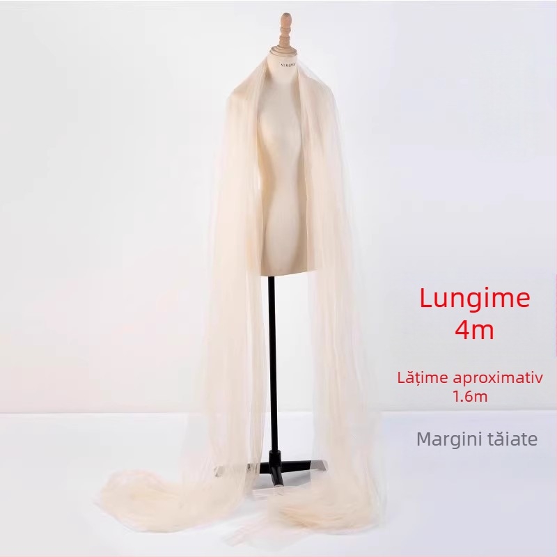 Hanfu șal de dans clasic, voal din plasă, 4 m