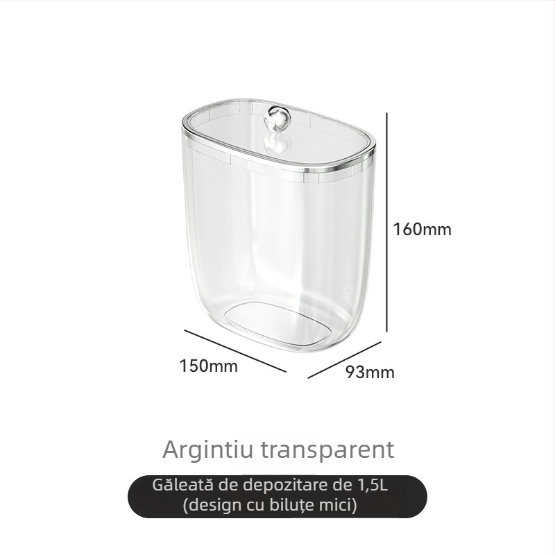 Recipient din plastic transparent pentru depozitarea jucăriilor și a blocurilor de construcție, cu capac etanș