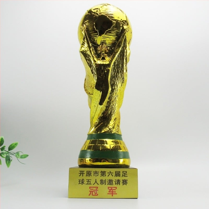 Model trofeu Cupa Mondială Hercules, ornament din rășină cu placare, pentru fani fotbal